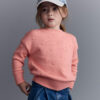 Toddler Girl Popcorn Sweater - Coral