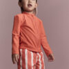 Toddler Boy Striped Swim Trunks - Orange