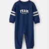 Baby Team Captain' French Terry Jumpsuit - Navy Blue 6 Baby Team Captain' French Terry Jumpsuit - Navy Blue