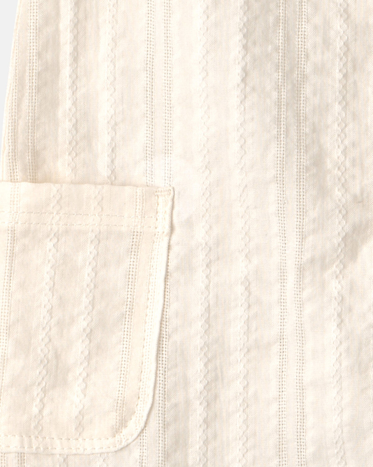 Baby Seersucker Romper - Cream