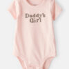 Baby Girl 'Daddy's Girl' Short-Sleeve Graphic Bodysuit - Pink