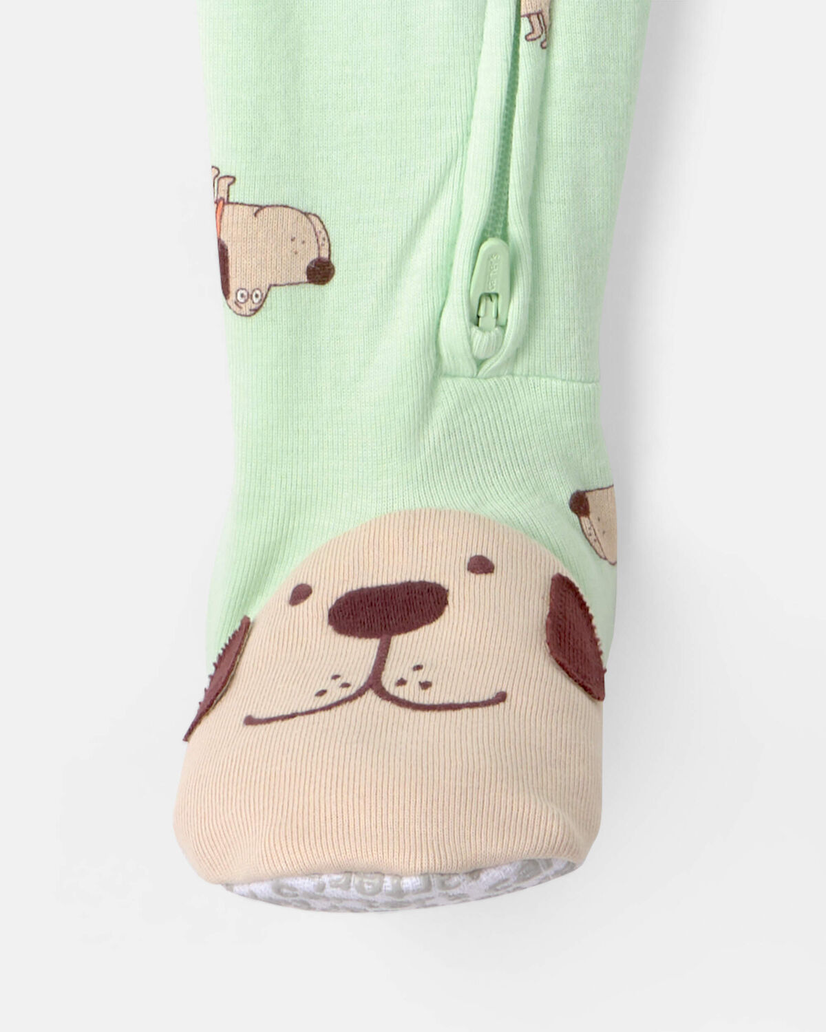 Baby Puppy 100% Cotton Snug Fit 1-Piece Pajama - Green 3 Baby Puppy 100% Cotton Snug Fit 1-Piece Pajama - Green