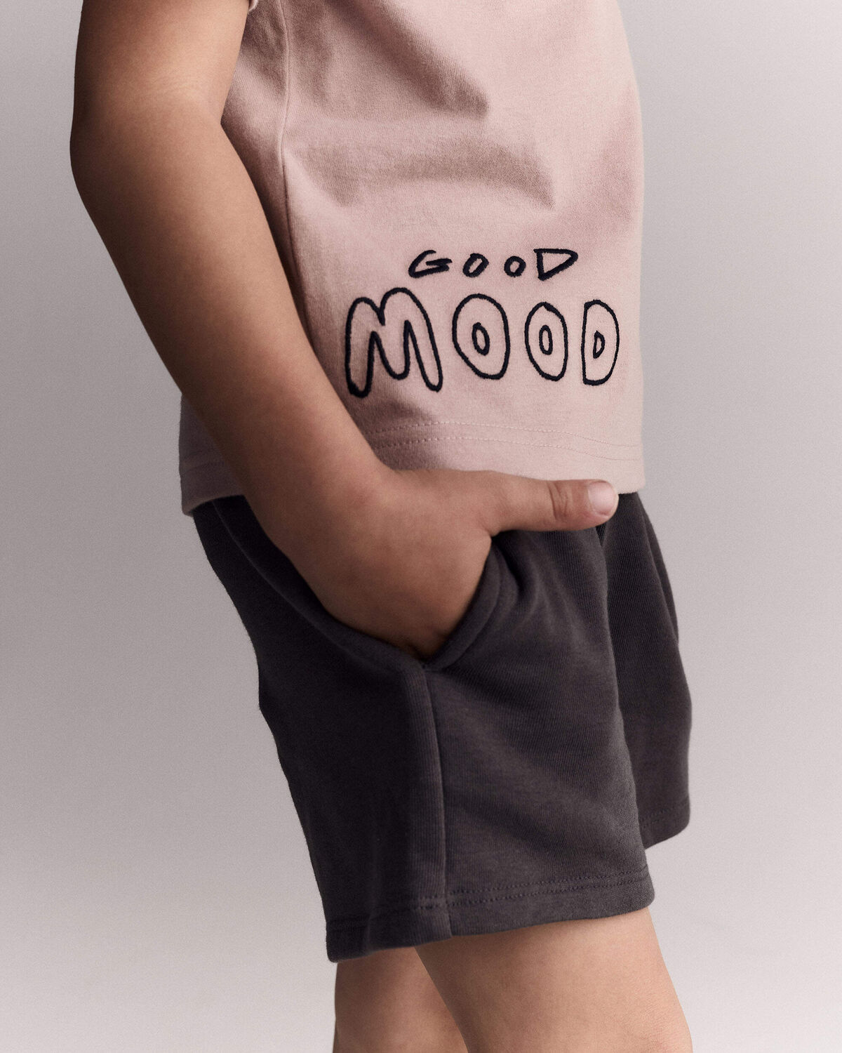 Toddler 'Good Mood' Relaxed Tee - Mauve 3 Toddler 'Good Mood' Relaxed Tee - Mauve