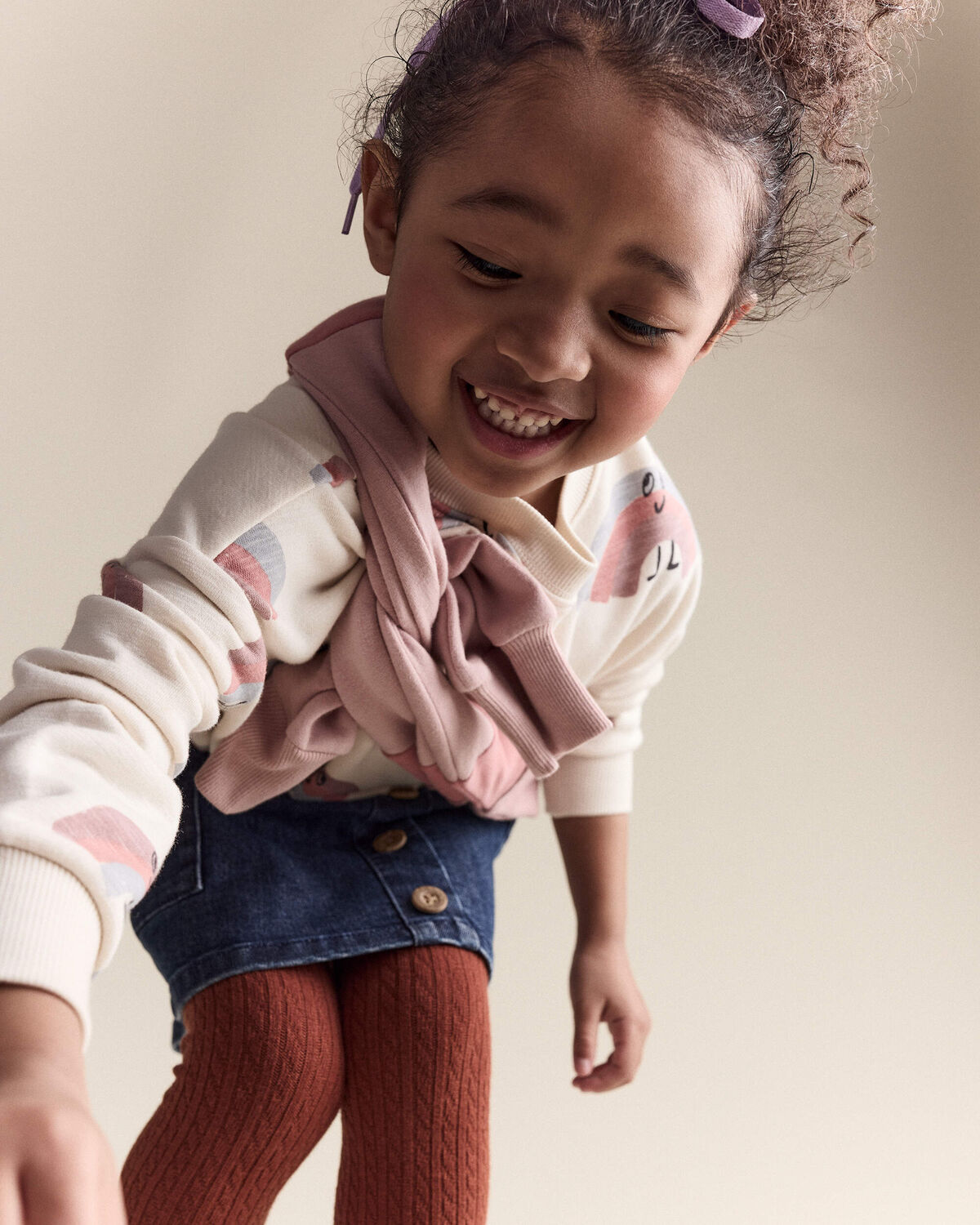 Toddler Girl Denim Skirt with Otter Pockets - Blue 5 Toddler Girl Denim Skirt with Otter Pockets - Blue