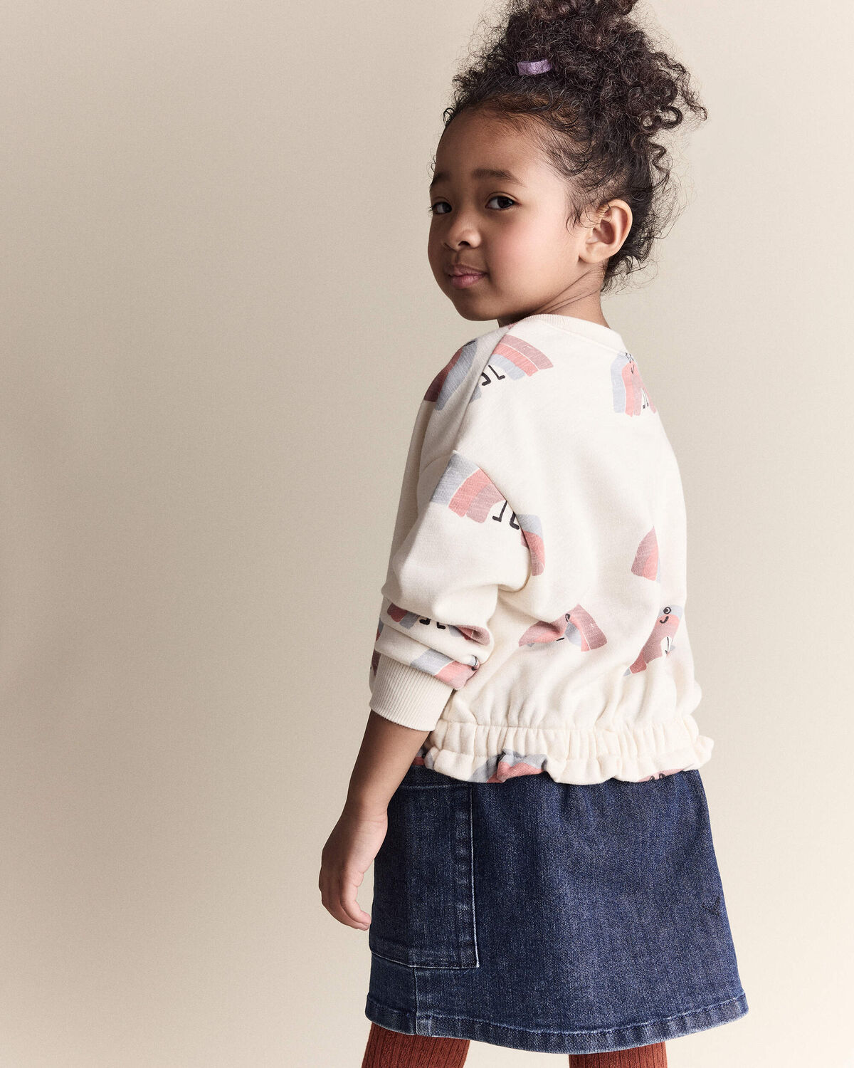 Toddler Girl Denim Skirt with Otter Pockets - Blue 9 Toddler Girl Denim Skirt with Otter Pockets - Blue