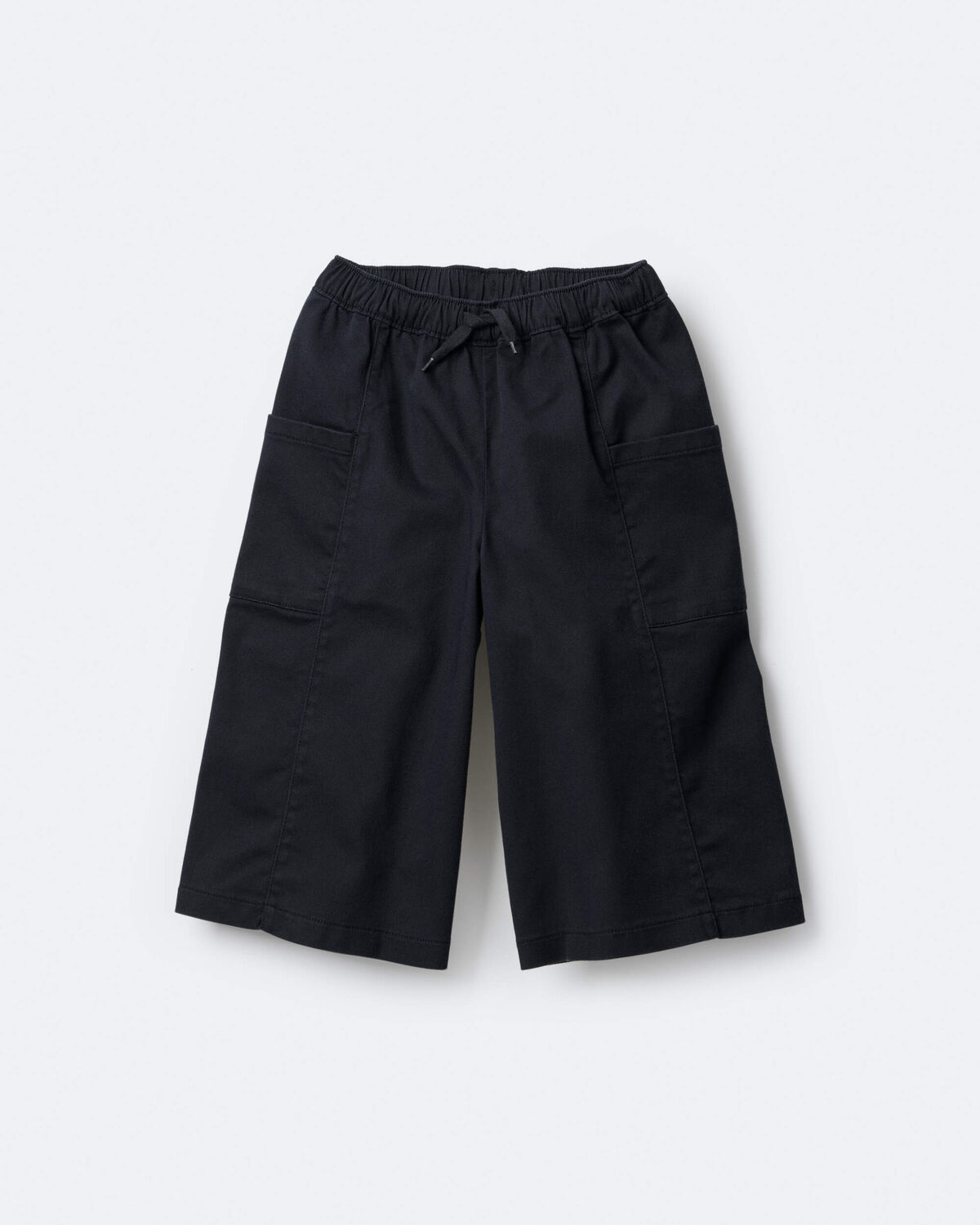 Toddler Girl Wide Leg Pocket Pant - Black
