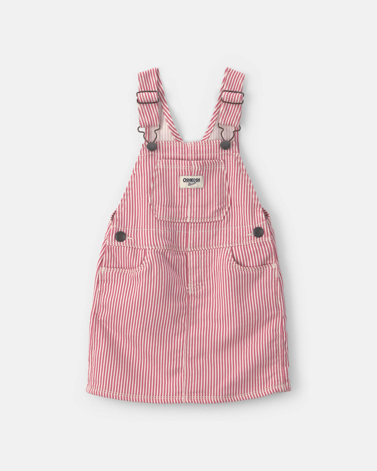 Toddler Girl Hickory Stripe Skirtall - Pink