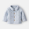 Baby Boy Dinosaur Quilted Cardigan - Blue 5 Baby Boy Dinosaur Quilted Cardigan - Blue