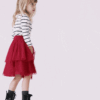 Toddler Girl Avenue Twirl™ Tiered Midi Skirt with Tulle - Red