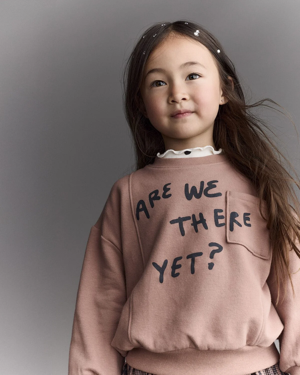 Toddler Neutral Are We There Yet' Pullover Sweatshirt - Mocha Brown