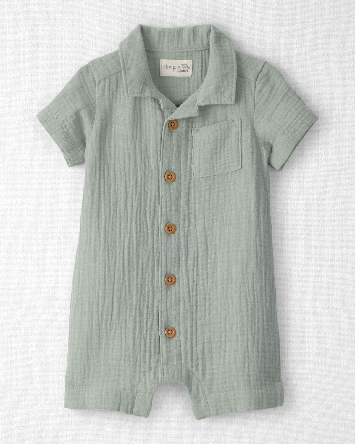 Baby Boy Organic Cotton Gauze Romper