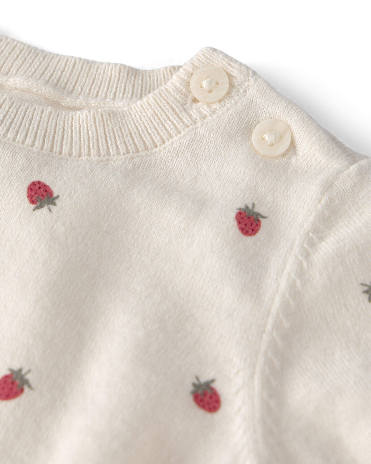 Baby Girl 2-Piece Organic Cotton Sweater Set in Berry Print 4 Baby Girl 2-Piece Organic Cotton Sweater Set in Berry Print