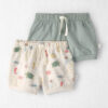 Baby Girl 2-Pack Organic Cotton Shorts in Under the Sea 8 Baby Girl 2-Pack Organic Cotton Shorts in Under the Sea