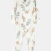 Baby Girl Kangaroo 2-Way Zip Cotton Sleep & Play Pajamas - Ivory 9 Baby Girl Kangaroo 2-Way Zip Cotton Sleep & Play Pajamas - Ivory