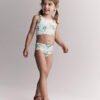 Toddler Girl Tankini in Floral Print - Light Green