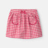 Toddler Girl Gingham Skort - Red