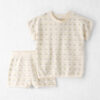 Girls Organic Cotton Sweater Knit Set in Honey Floral Print