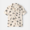 Boys Beach Button-Down Shirt - Ivory