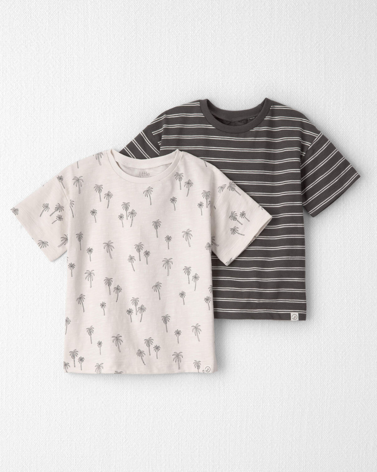 Toddler Boy 2-Pack Organic Cotton T-Shirts in Palm Trees 1 Toddler Boy 2-Pack Organic Cotton T-Shirts in Palm Trees