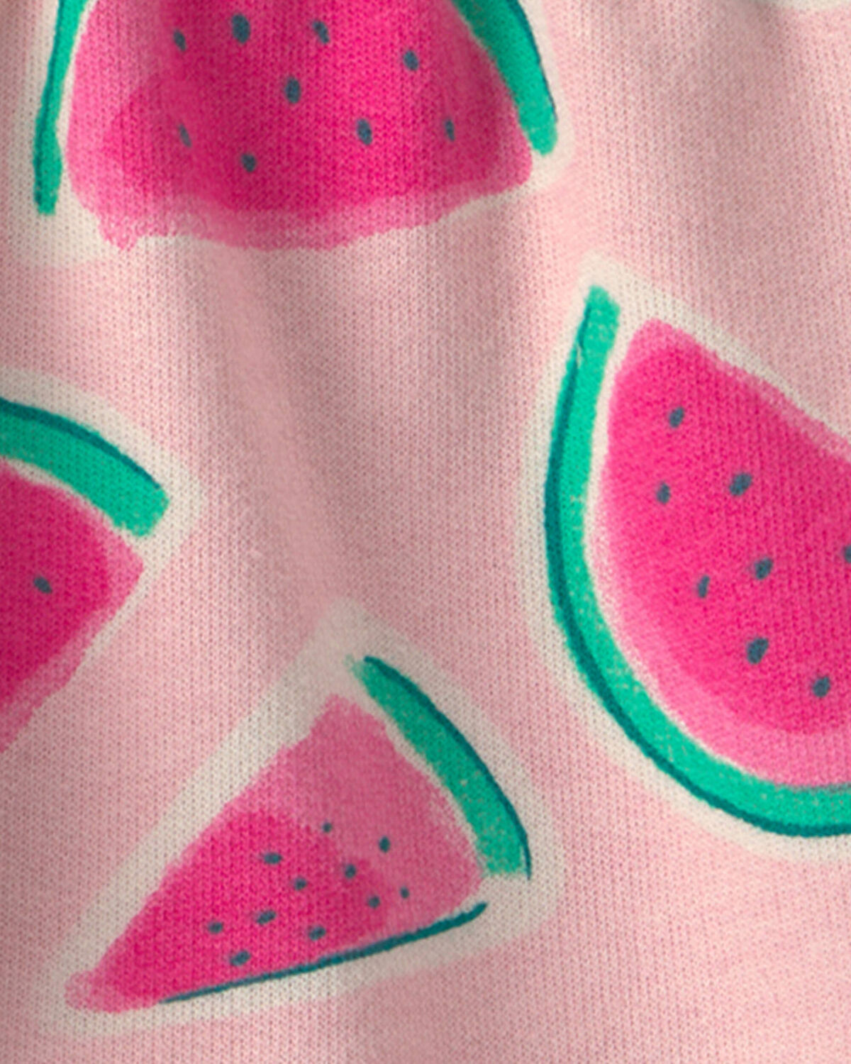 Baby Girl Watermelon French Terry Shorts - Pink 3 Baby Girl Watermelon French Terry Shorts - Pink