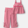 Toddler Girl 2-Piece Gingham Tank Top & Pant Set - Red