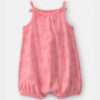 Baby Girl Crab Sleeveless Romper - Pink 9 Baby Girl Crab Sleeveless Romper - Pink