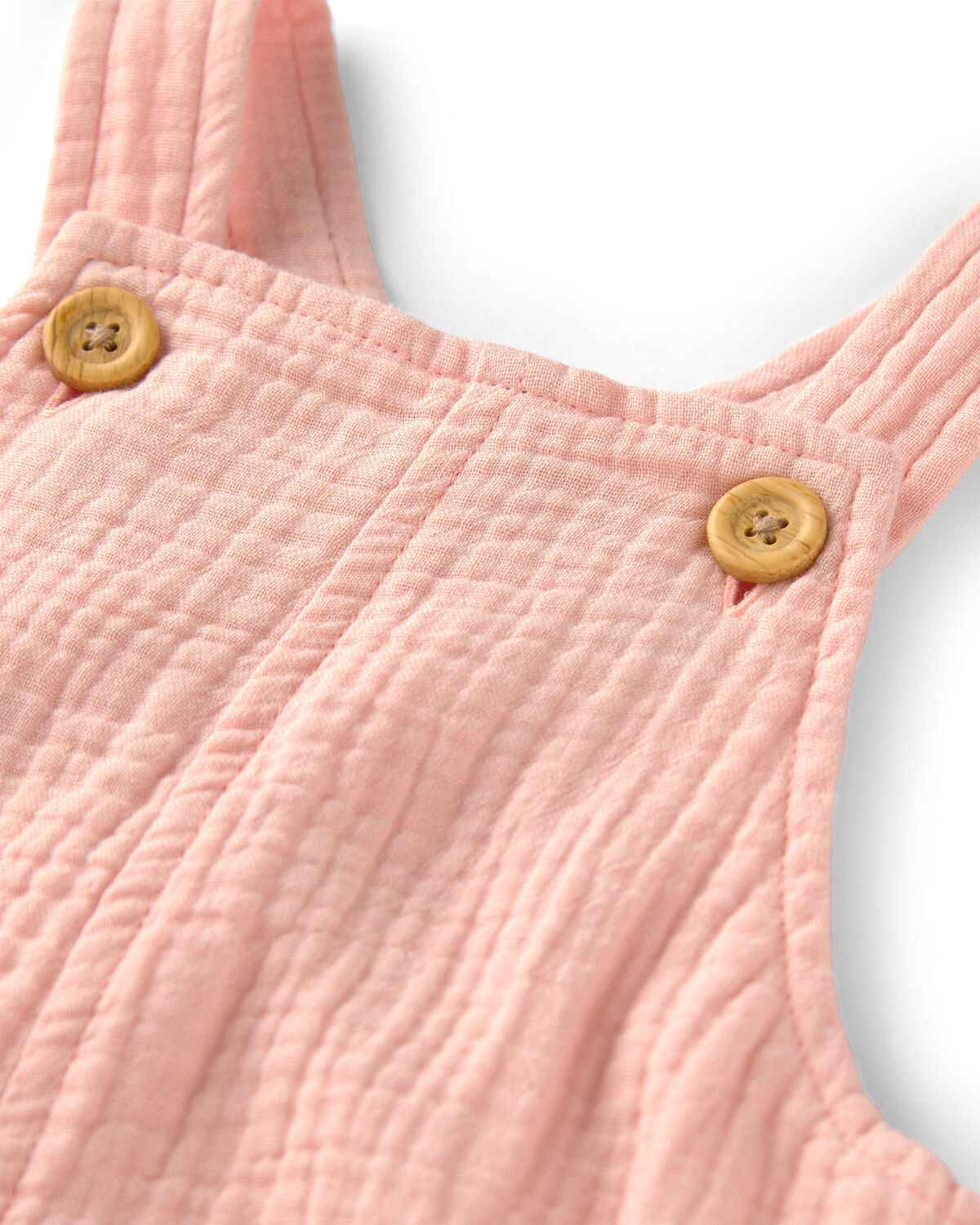 Baby Girl Organic Cotton Gauze Shortalls 2 Baby Girl Organic Cotton Gauze Shortalls