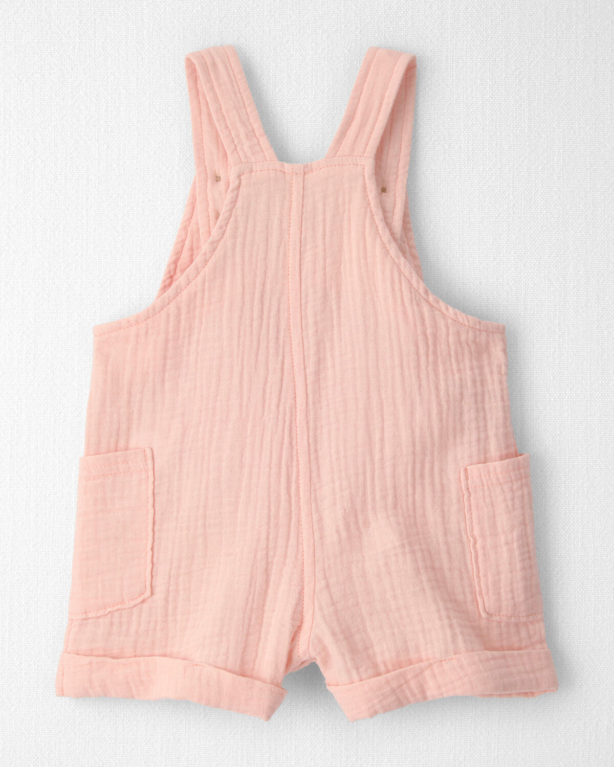 Baby Girl Organic Cotton Gauze Shortalls 3 Baby Girl Organic Cotton Gauze Shortalls