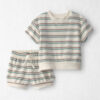 Baby 2-Piece Terry Top & Short Set Made with Organic Cotton in Stripes