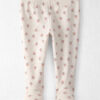 Baby Girl Organic Cotton Rib Footed Pants in Strawberry Print