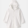 Toddler Girl Terry Cover Up - White