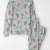 Kids 2-Piece Organic Cotton Ribbed Pajama Set in Aussie Friends Print