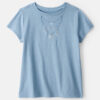 Girls Charm Necklace Short-Sleeve Graphic Tee - Blue