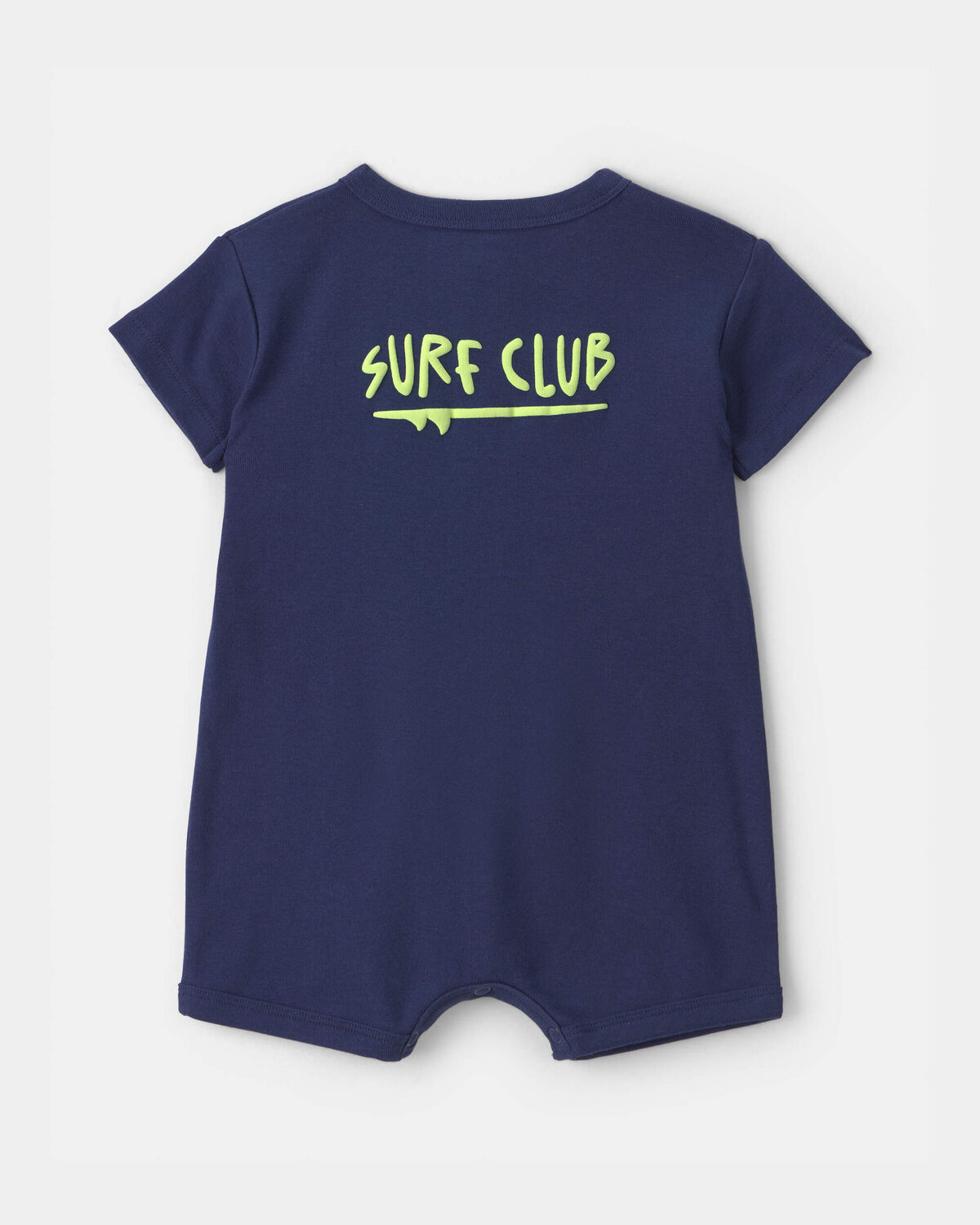 Baby Boy 'Surf Club' Short-Sleeve Romper - Navy Blue