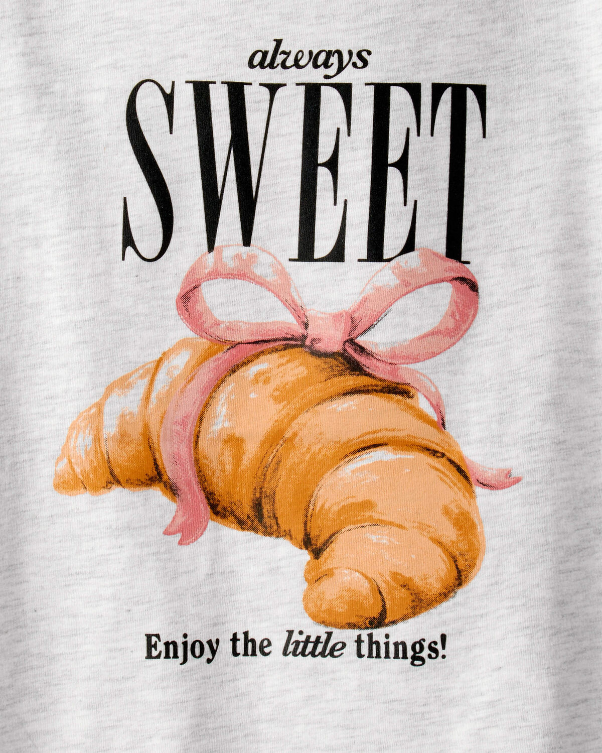 Girls Always Sweet Short-Sleeve Graphic Tee - Grey