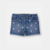 Toddler Girl Daisy Denim Embroidered Shorts - Dark Wash 13 Toddler Girl Daisy Denim Embroidered Shorts - Dark Wash