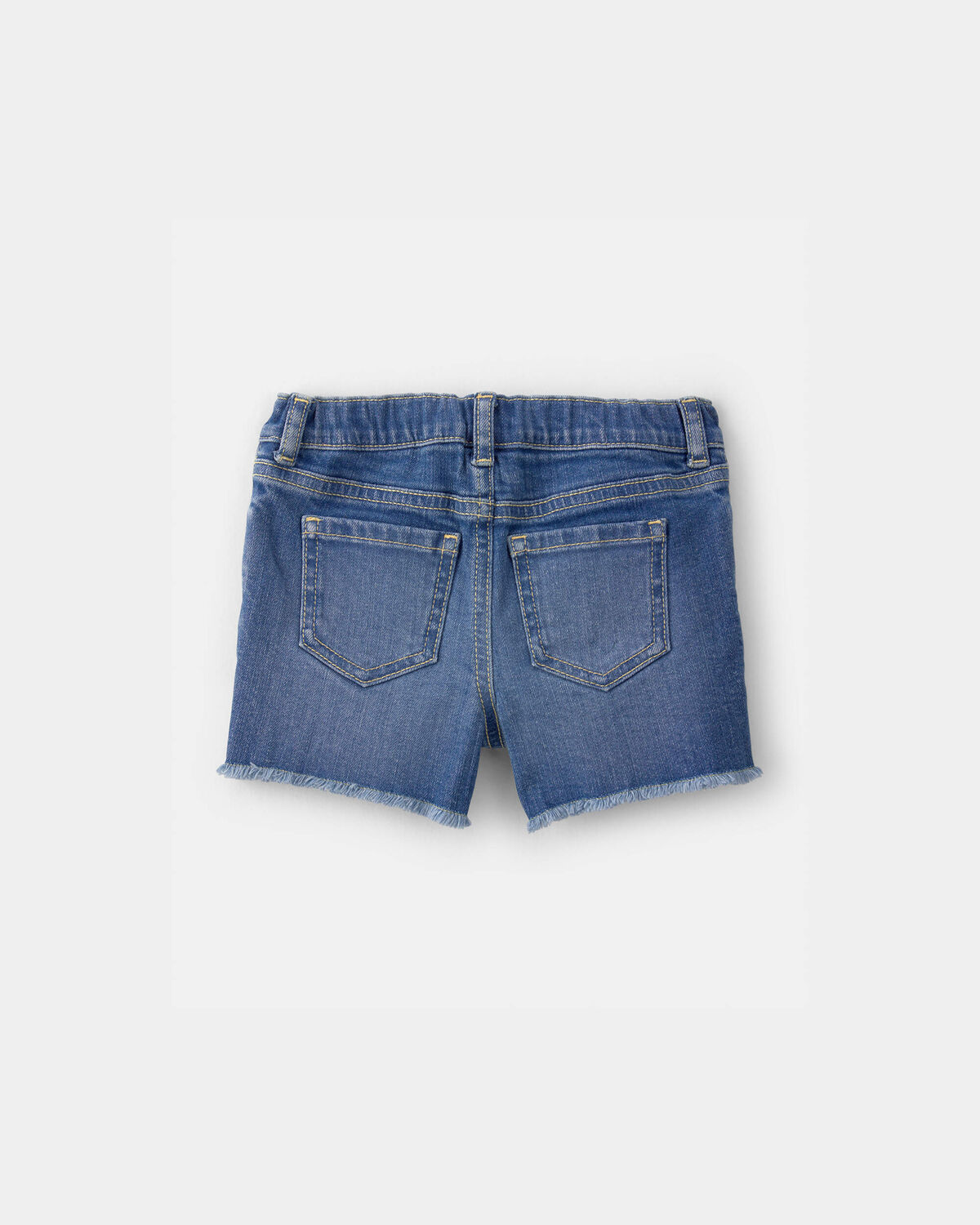 Toddler Girl Daisy Denim Embroidered Shorts - Dark Wash 2 Toddler Girl Daisy Denim Embroidered Shorts - Dark Wash