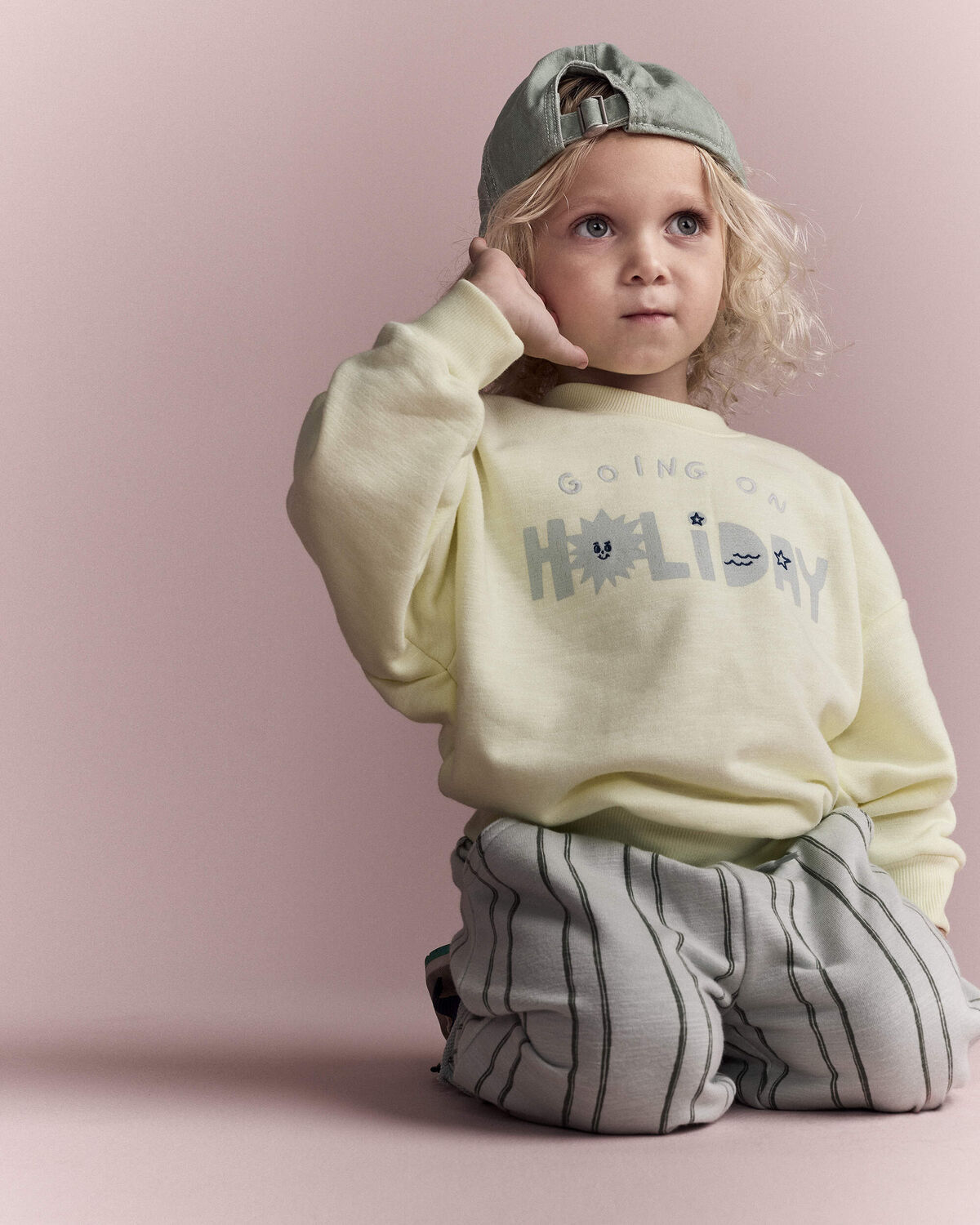 Toddler 'Going On Holiday' Dolman-Sleeve Sweatshirt - Yellow 3 Toddler 'Going On Holiday' Dolman-Sleeve Sweatshirt - Yellow