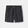 Boys Striped Shorts - Black