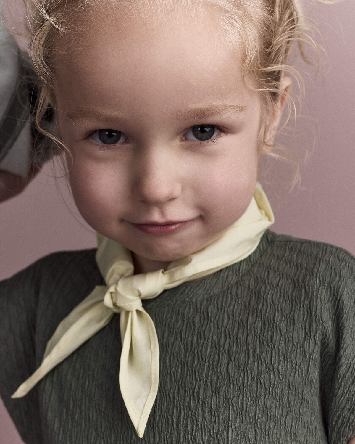 Toddler Girl Drop-Waist Dress - Olive 4 Toddler Girl Drop-Waist Dress - Olive