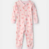 Toddler Girl Shell 100% Cotton Snug Fit 1-Piece Pajama - Pink 12 Toddler Girl Shell 100% Cotton Snug Fit 1-Piece Pajama - Pink