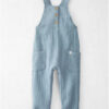 Toddler Organic Cotton Gauze Overalls - Blue 7 Toddler Organic Cotton Gauze Overalls - Blue