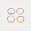 Baby Girl 4-Pack Headwraps - Orange/Blue/Cream 4 Baby Girl 4-Pack Headwraps - Orange/Blue/Cream