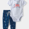 Baby Boy 2-Piece 'Daddy's First Mate' Boat Bodysuit & Pant Set - Blue 8 Baby Boy 2-Piece 'Daddy's First Mate' Boat Bodysuit & Pant Set - Blue