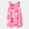 Baby Girl Strawberry Sleeveless Romper - Pink