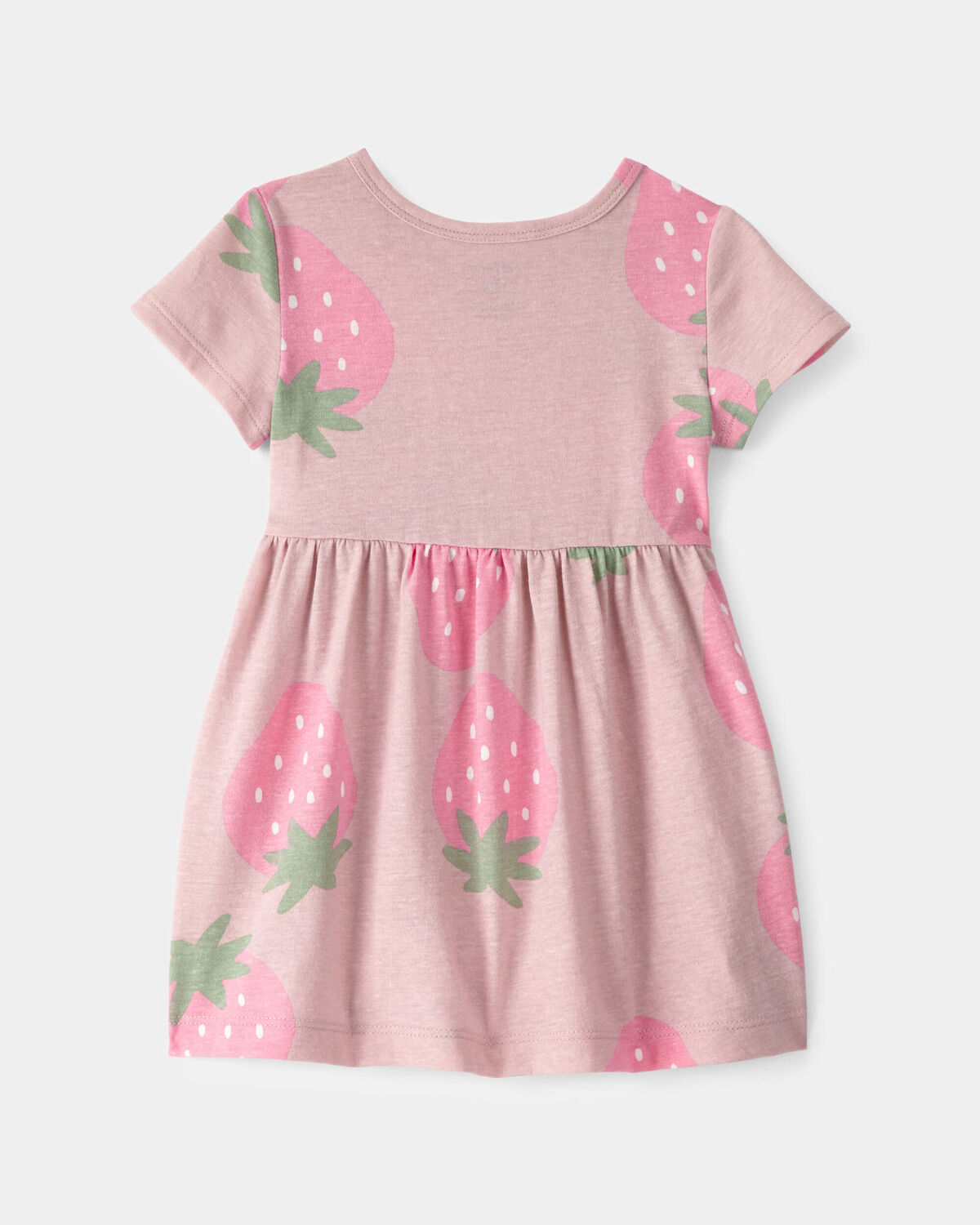 Baby Girl Strawberry Short-Sleeve Dress - Pink