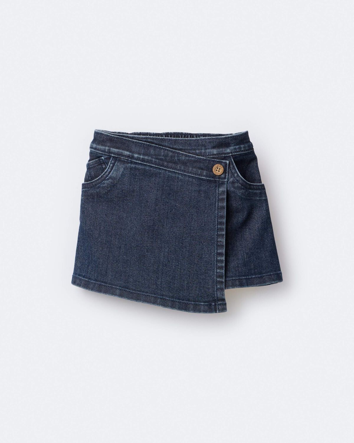 Toddler Girl Asymmetrical Denim Skirt - Blue