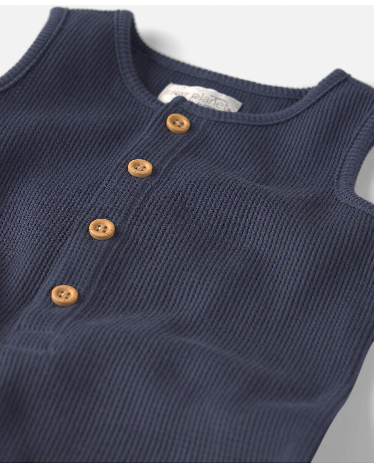Baby Organic Cotton Waffle Knit Romper 2 Baby Organic Cotton Waffle Knit Romper