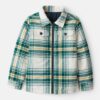Boys Plaid Long-Sleeve Fashion Jacket - Green