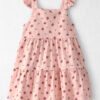 Baby Girl Organic Cotton Tiered Dress in Blush Floral Print